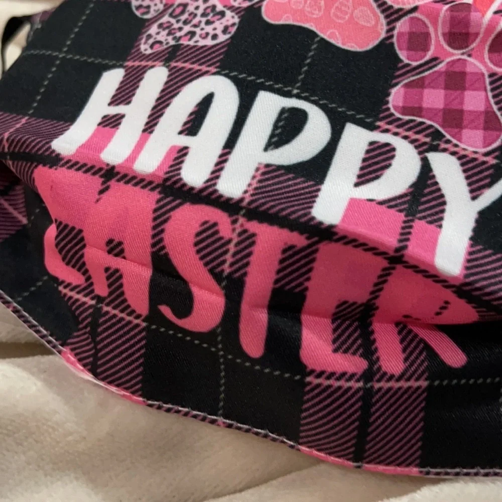 New Happy Easter paw face mask